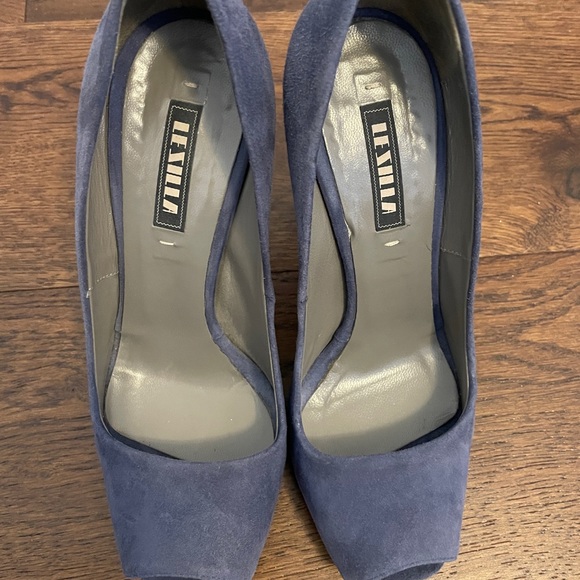 Le Silla blue suede open-toe heels - Picture 2 of 7
